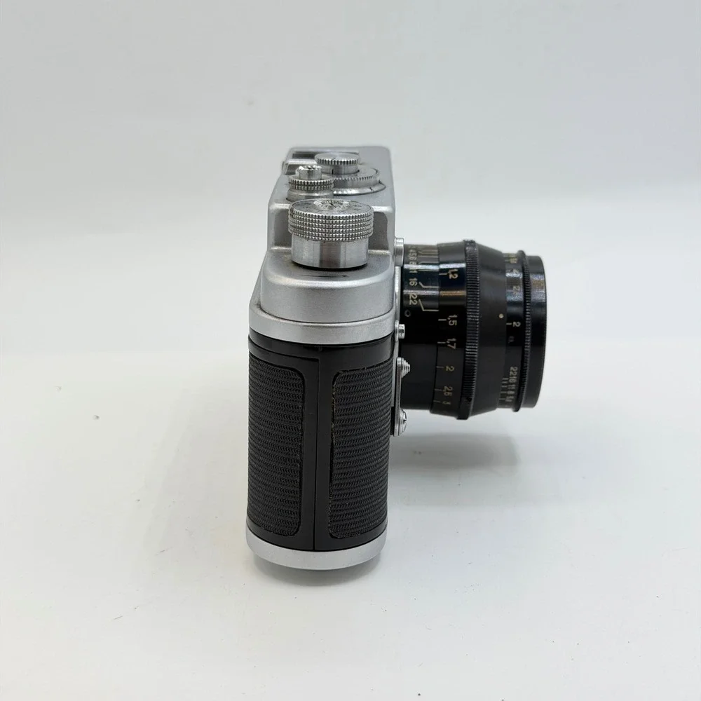 Zorki-4 35mm Rangefinder Camera W/ Jupiter-8 2/50 Lens USSR Vintage Silver Black